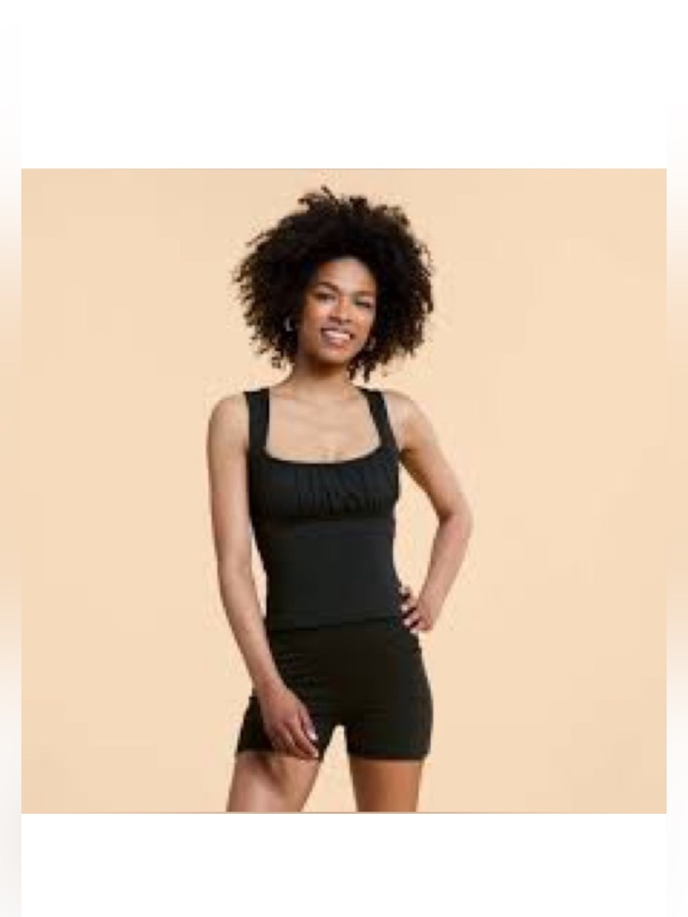 Blogilates Bow Back Tank Top in Black Size XS - Picture 2 of 6